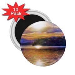 Serene Sunset Over Water 2 25  Magnets (10 Pack)  by ExtraGoodSauce