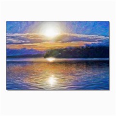 Serene Sunset Over Water Postcards 5  X 7  (pkg Of 10) by ExtraGoodSauce