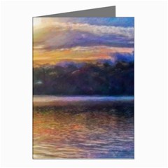 Serene Sunset Over Water Greeting Cards (pkg Of 8)