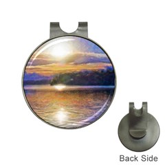 Serene Sunset Over Water Hat Clips With Golf Markers by ExtraGoodSauce