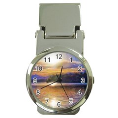 Serene Sunset Over Water Money Clip Watches by ExtraGoodSauce