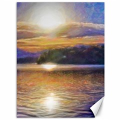 Serene Sunset Over Water Canvas 36  X 48  by ExtraGoodSauce