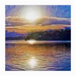 Serene Sunset Over Water Medium Glasses Cloth Front