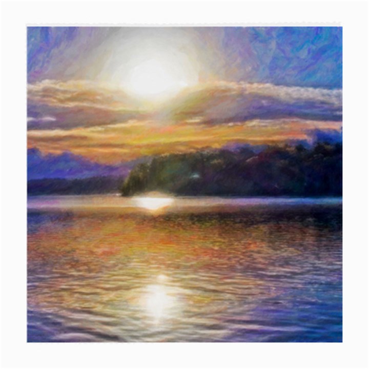 Serene Sunset Over Water Medium Glasses Cloth