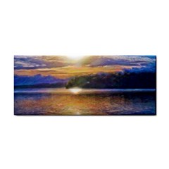 Serene Sunset Over Water Hand Towel by ExtraGoodSauce