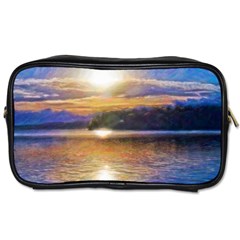 Serene Sunset Over Water Toiletries Bag (two Sides) by ExtraGoodSauce