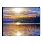 Serene Sunset Over Water Fleece Blanket (Small) 50 x40  Blanket Front