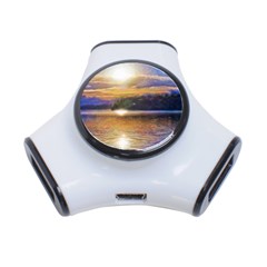 Serene Sunset Over Water 3-port Usb Hub by ExtraAwesomeSauce