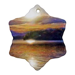 Serene Sunset Over Water Ornament (snowflake)