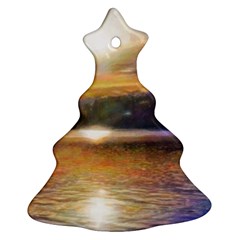 Serene Sunset Over Water Christmas Tree Ornament (two Sides) by ExtraGoodSauce