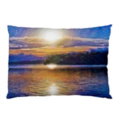 Serene Sunset Over Water Pillow Case (two Sides) by ExtraGoodSauce