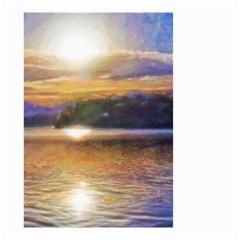 Serene Sunset Over Water Small Garden Flag (two Sides) by ExtraGoodSauce