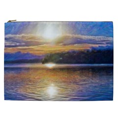 Serene Sunset Over Water Cosmetic Bag (xxl) by ExtraGoodSauce