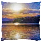 Serene Sunset Over Water Standard Premium Plush Fleece Cushion Case (Two Sides) Front