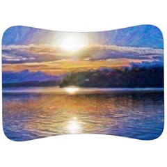 Serene Sunset Over Water Velour Seat Head Rest Cushion by ExtraGoodSauce