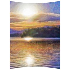 Serene Sunset Over Water Back Support Cushion by ExtraGoodSauce