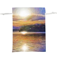 Serene Sunset Over Water Lightweight Drawstring Pouch (xl) by ExtraGoodSauce