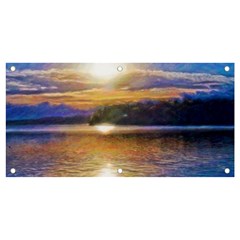 Serene Sunset Over Water Banner And Sign 4  X 2  by ExtraGoodSauce