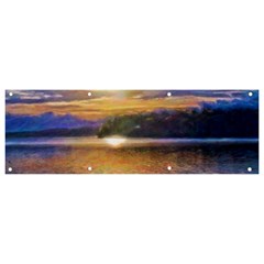 Serene Sunset Over Water Banner And Sign 9  X 3 