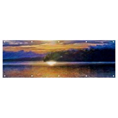 Serene Sunset Over Water Banner And Sign 12  X 4  by ExtraGoodSauce