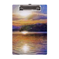 Serene Sunset Over Water A5 Acrylic Clipboard by ExtraGoodSauce