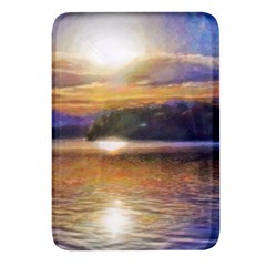 Serene Sunset Over Water Rectangular Glass Fridge Magnet (4 Pack) by ExtraGoodSauce