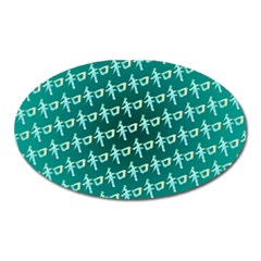 Peaceful Japanese Kanji Design Oval Magnet