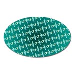 Peaceful Japanese Kanji Design Oval Magnet Front