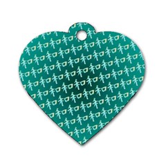 Peaceful Japanese Kanji Design Dog Tag Heart (two Sides) by ExtraGoodSauce