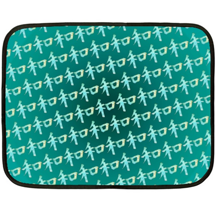 Peaceful Japanese Kanji Design Fleece Blanket (Mini)