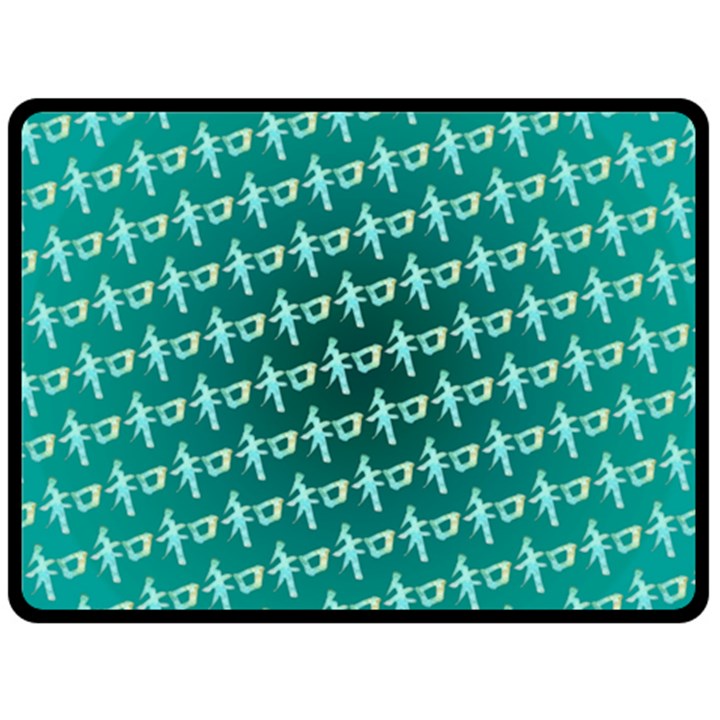 Peaceful Japanese Kanji Design Fleece Blanket (Large)