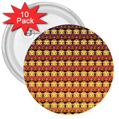 Gradient Lion Head Pattern 3  Buttons (10 Pack)  by ExtraGoodSauce