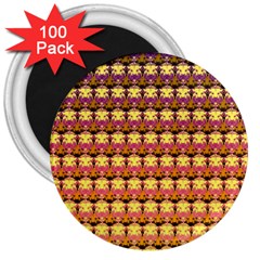 Gradient Lion Head Pattern 3  Magnets (100 Pack) by ExtraGoodSauce