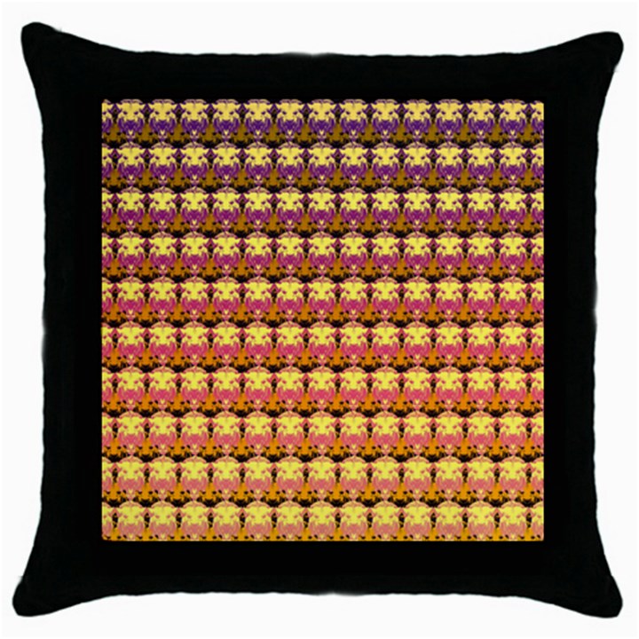 Gradient Lion Head Pattern Throw Pillow Case (Black)