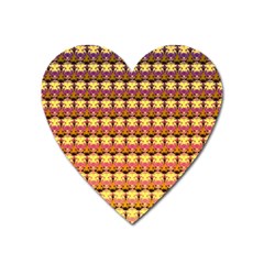 Gradient Lion Head Pattern Heart Magnet by ExtraGoodSauce