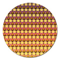 Gradient Lion Head Pattern Magnet 5  (round) by ExtraGoodSauce