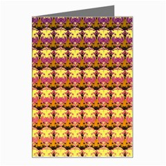 Gradient Lion Head Pattern Greeting Card by ExtraGoodSauce