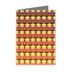 Gradient Lion Head Pattern Mini Greeting Card by ExtraGoodSauce