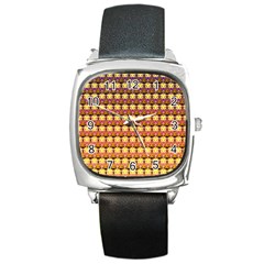 Gradient Lion Head Pattern Square Metal Watch by ExtraGoodSauce