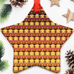 Gradient Lion Head Pattern Star Ornament (two Sides) by ExtraGoodSauce