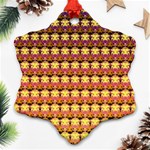 Gradient Lion Head Pattern Snowflake Ornament (Two Sides) Front