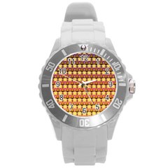 Gradient Lion Head Pattern Round Plastic Sport Watch (l) by ExtraGoodSauce