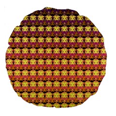 Gradient Lion Head Pattern Large 18  Premium Round Cushions by ExtraGoodSauce