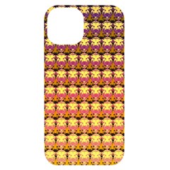 Gradient Lion Head Pattern Iphone 14 Black Uv Print Case by ExtraGoodSauce