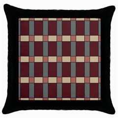 Modern Art Geometric Pattern In Red Hues Throw Pillow Case (black) by ExtraGoodSauce