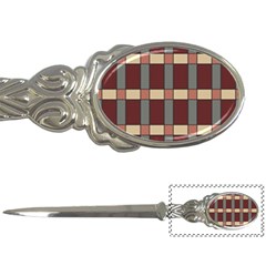 Modern Art Geometric Pattern In Red Hues Letter Opener by ExtraGoodSauce