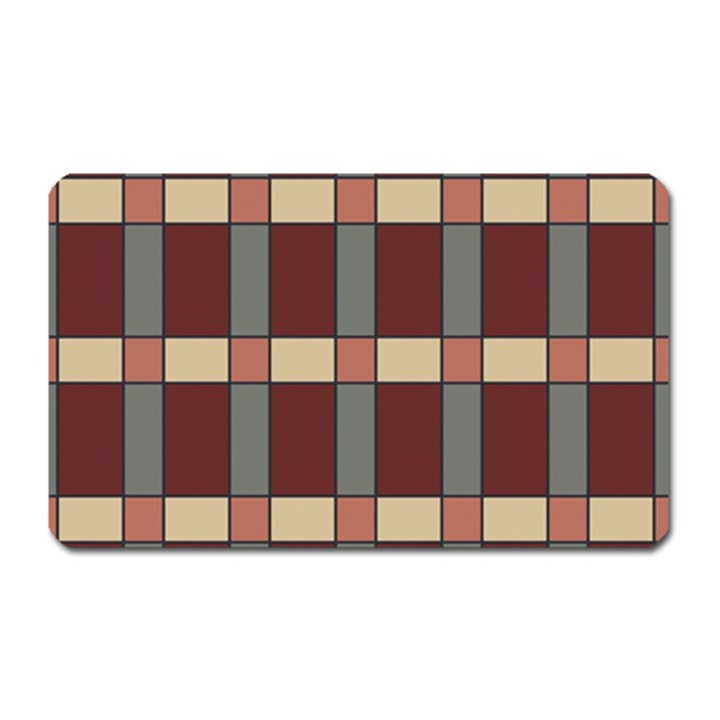 Modern Art Geometric Pattern in Red Hues Magnet (Rectangular)