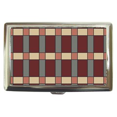 Modern Art Geometric Pattern In Red Hues Cigarette Money Case by ExtraGoodSauce