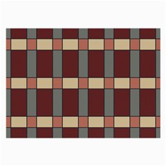 Modern Art Geometric Pattern In Red Hues Large Glasses Cloth (2 Sides) by ExtraAwesomeSauce