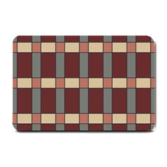 Modern Art Geometric Pattern In Red Hues Small Doormat by ExtraGoodSauce